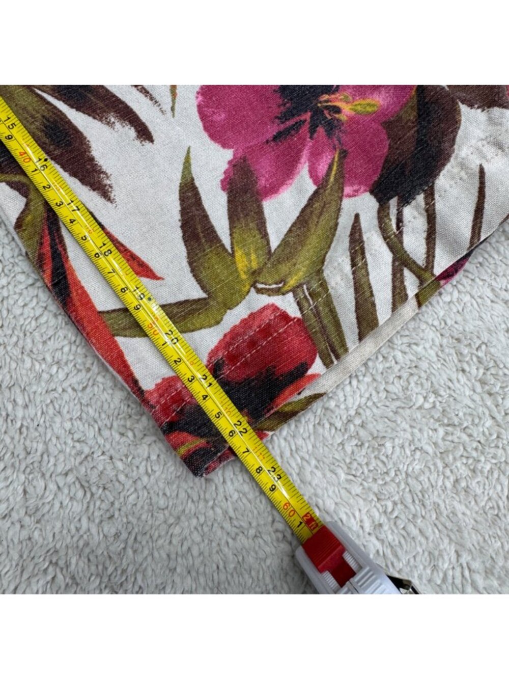 Chico's Women's Tropical Floral Print Linen Blend Cropped Pants, Size 1 /US M - Picture 9 of 10